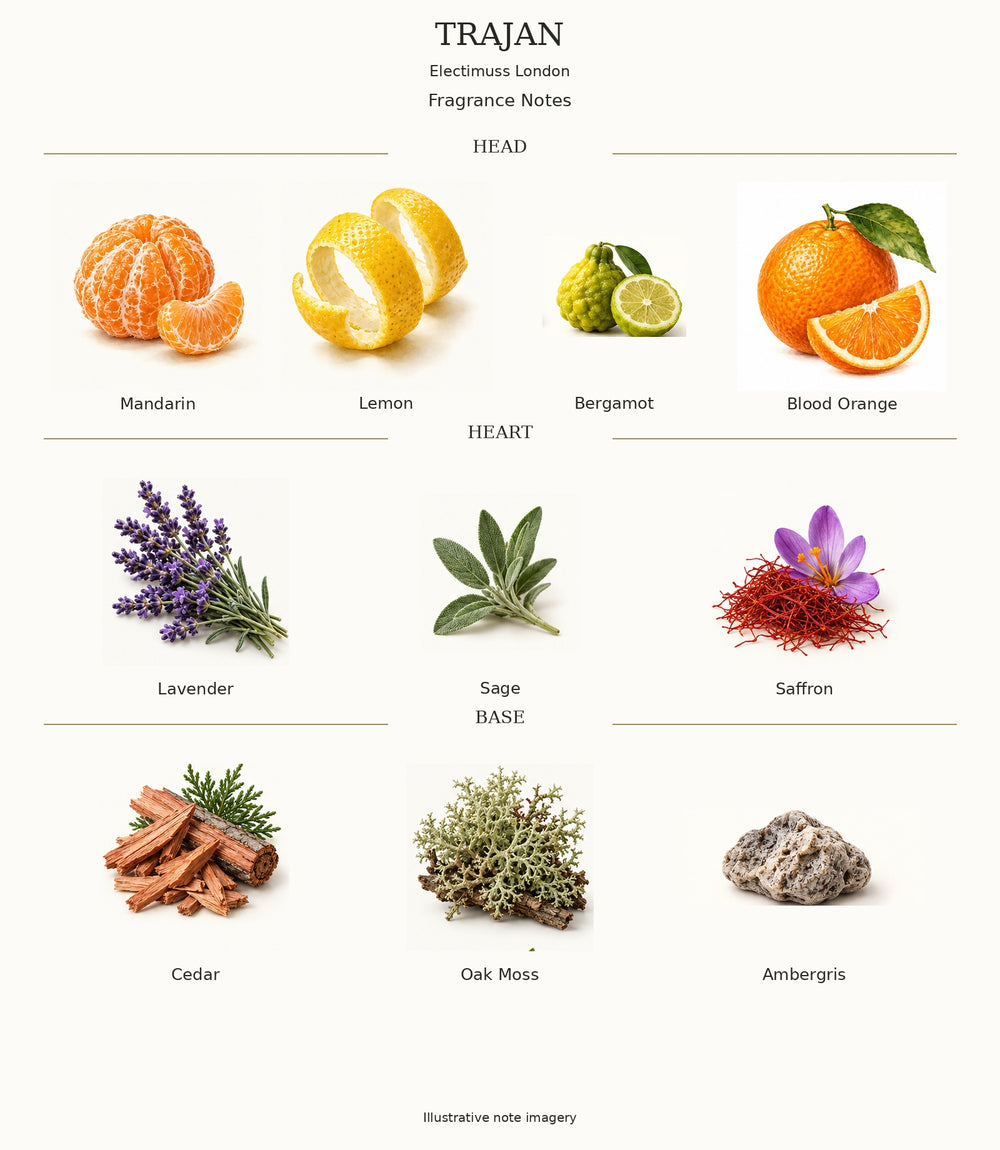 TRAJAN by Electimuss London — complete fragrance notes
