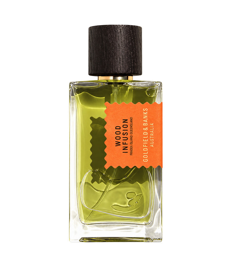 Goldfield & Banks wood infusion — authentic full perfume bottle on pure white