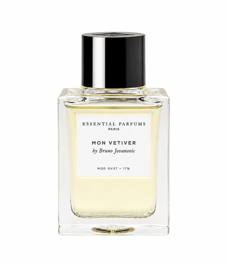 MON VETIVER — authentic original fragrance bottle on pure white
