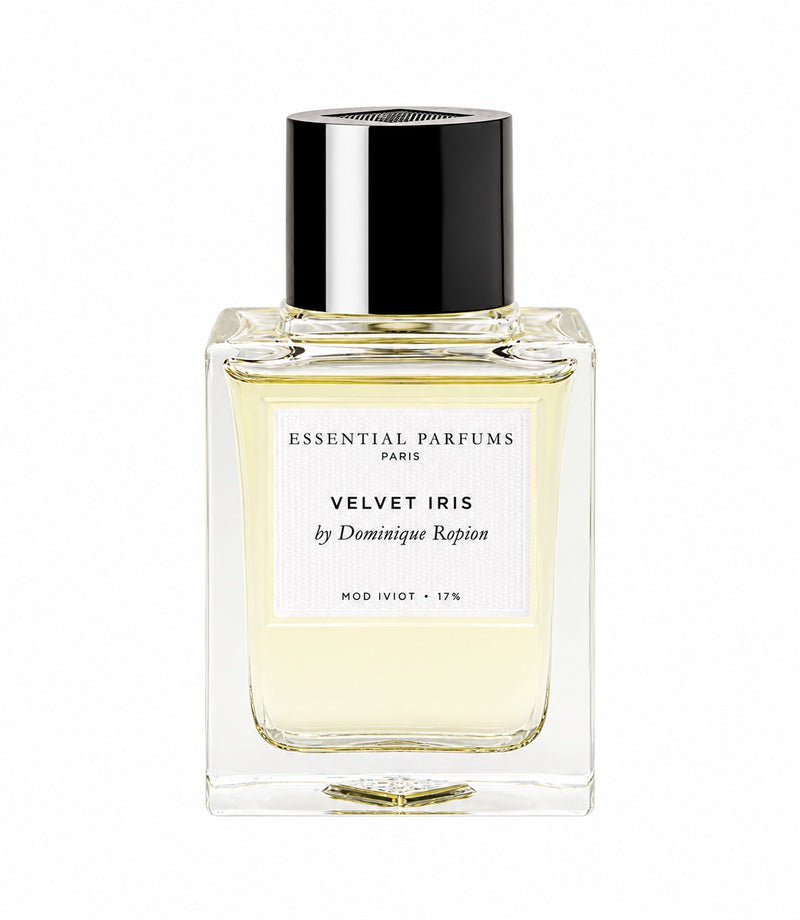 VELVET IRIS — authentic original fragrance bottle on pure white