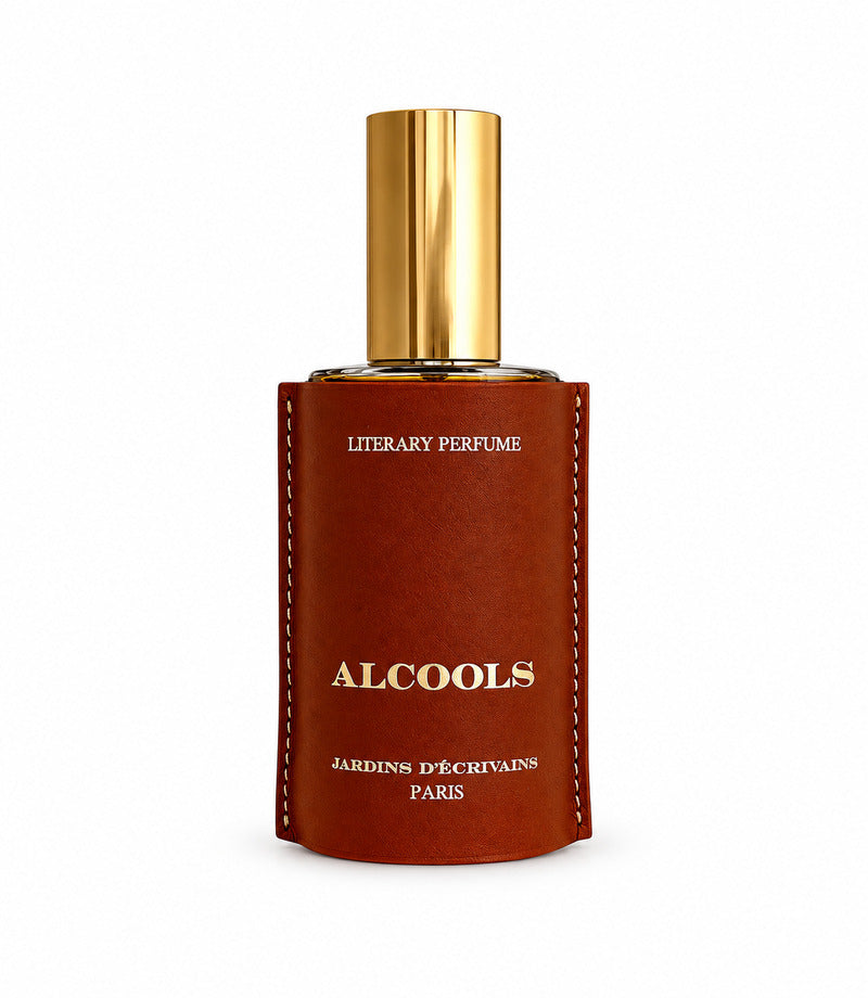 Alcools by Jardins d’Écrivains original bottle, full and centered on a pure white background