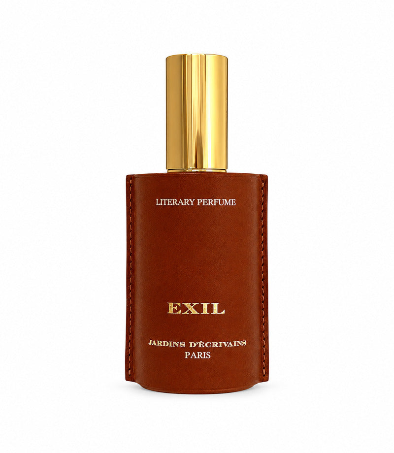 Exil by Jardins d’Écrivains original bottle, full and centered on a pure white background