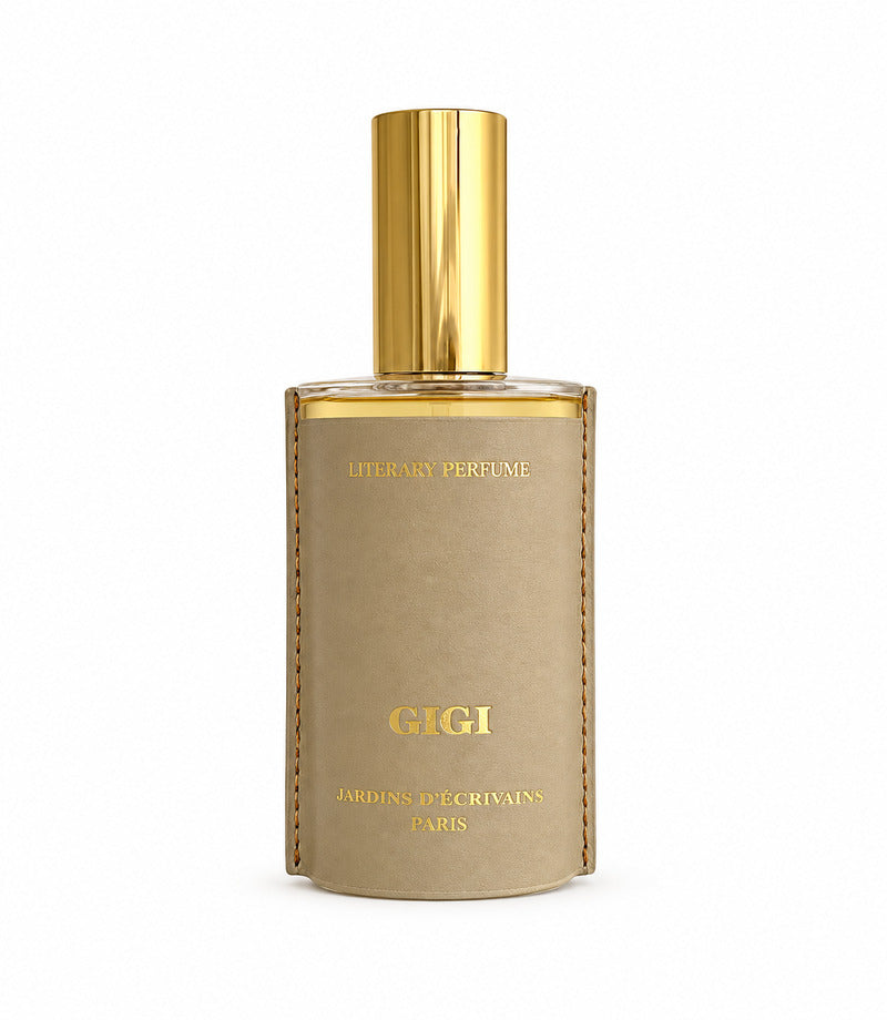 Gigi by Jardins d’Écrivains original bottle, full and centered on a pure white background