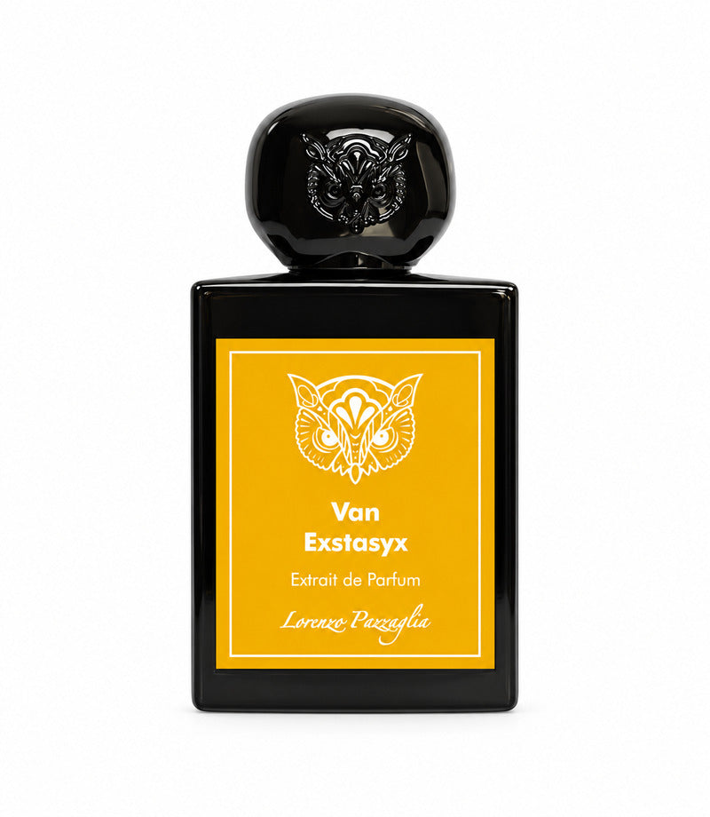 Van Exstasyx by LORENZO PAZZAGLIA original full bottle centered on a pure white background