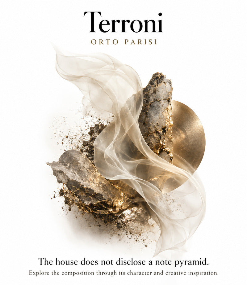 Terroni by ORTO PARISI olfactory information card: the house does not disclose a note pyramid