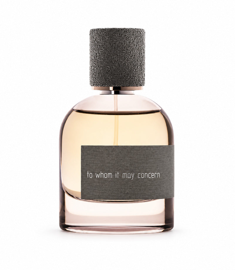 TO WHOM IT MAY CONCERN by PARFUM BURO original full bottle on pure white