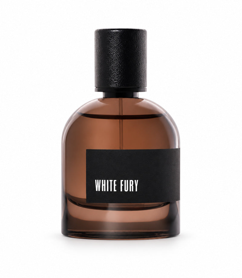 WHITE FURY by PARFUM BURO original full bottle on pure white