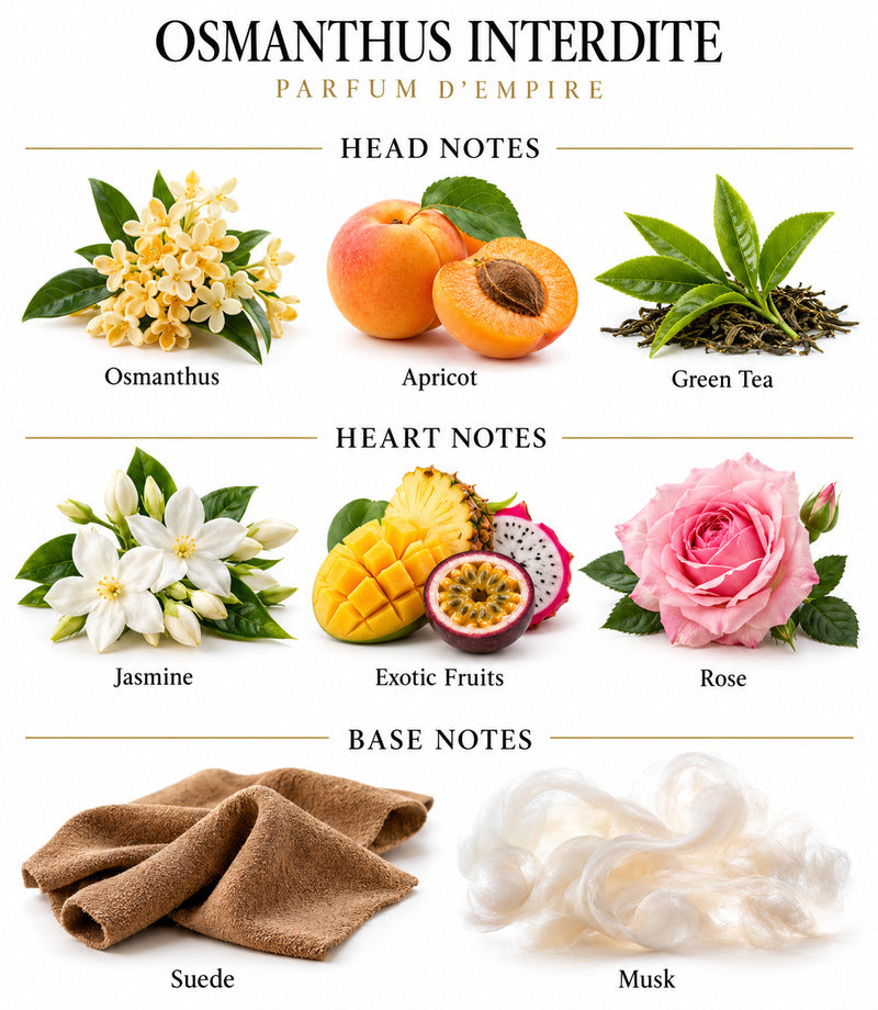 OSMANTHUS INTERDITE by PARFUM D'EMPIRE complete illustrated fragrance notes