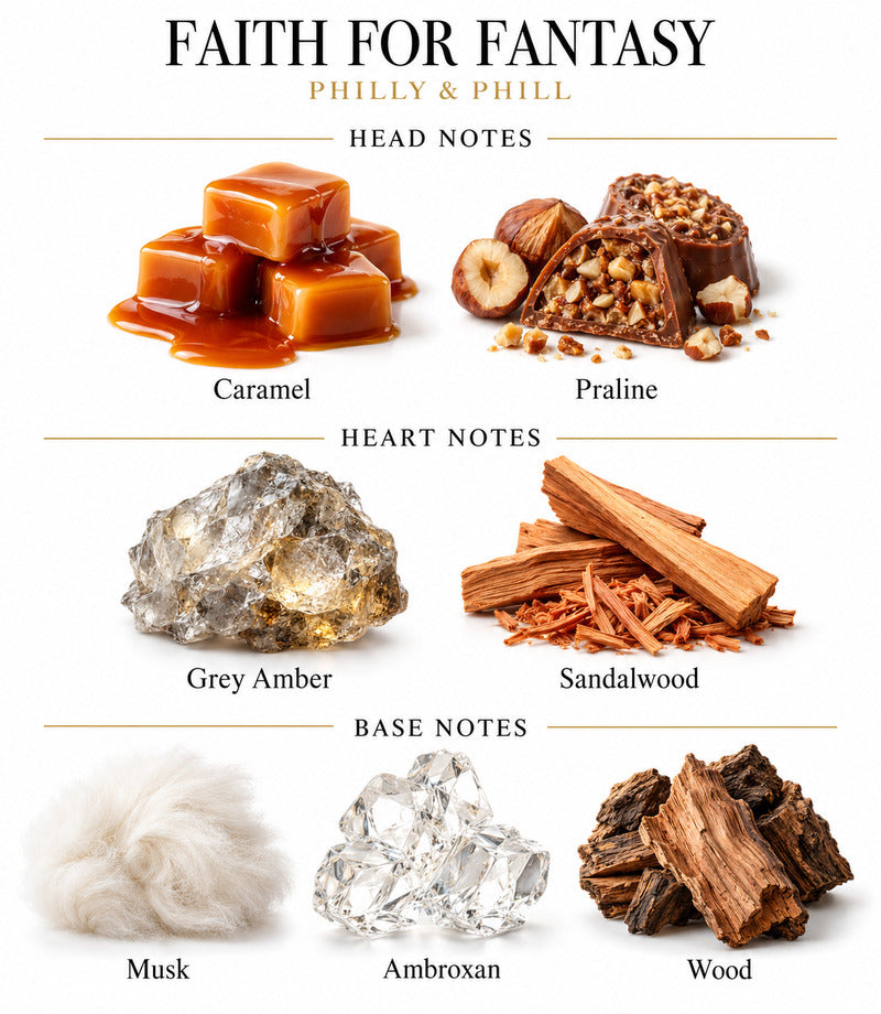 FAITH FOR FANTASY by PHILLY & PHILL complete illustrated fragrance notes