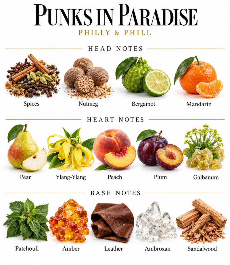 PUNKS IN PARADISE by PHILLY & PHILL complete illustrated fragrance notes