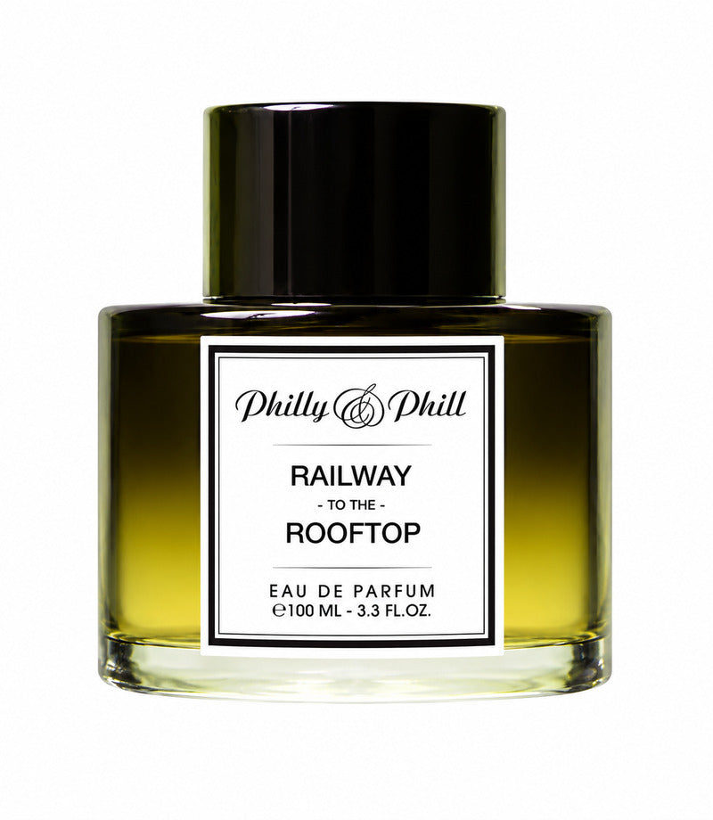 RAILWAY TO THE ROOFTOP by PHILLY & PHILL original full bottle on pure white