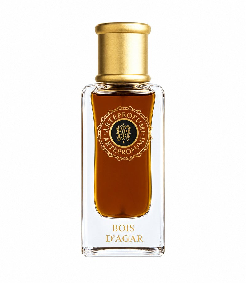 Bois d'Agar authentic original fragrance bottle on white