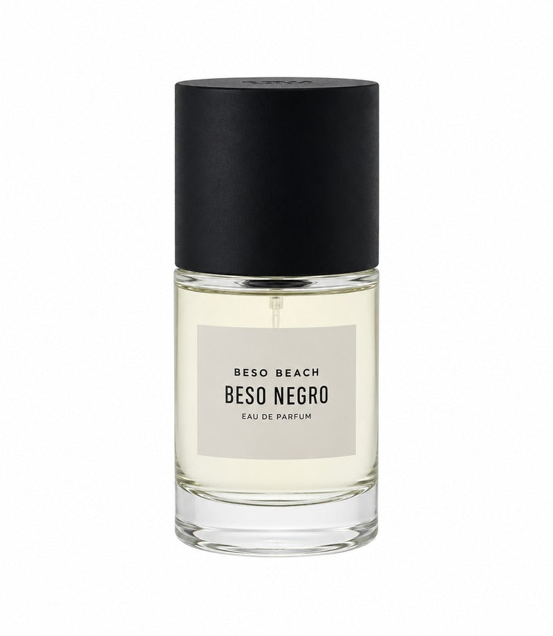 Beso Negro original fragrance bottle on white
