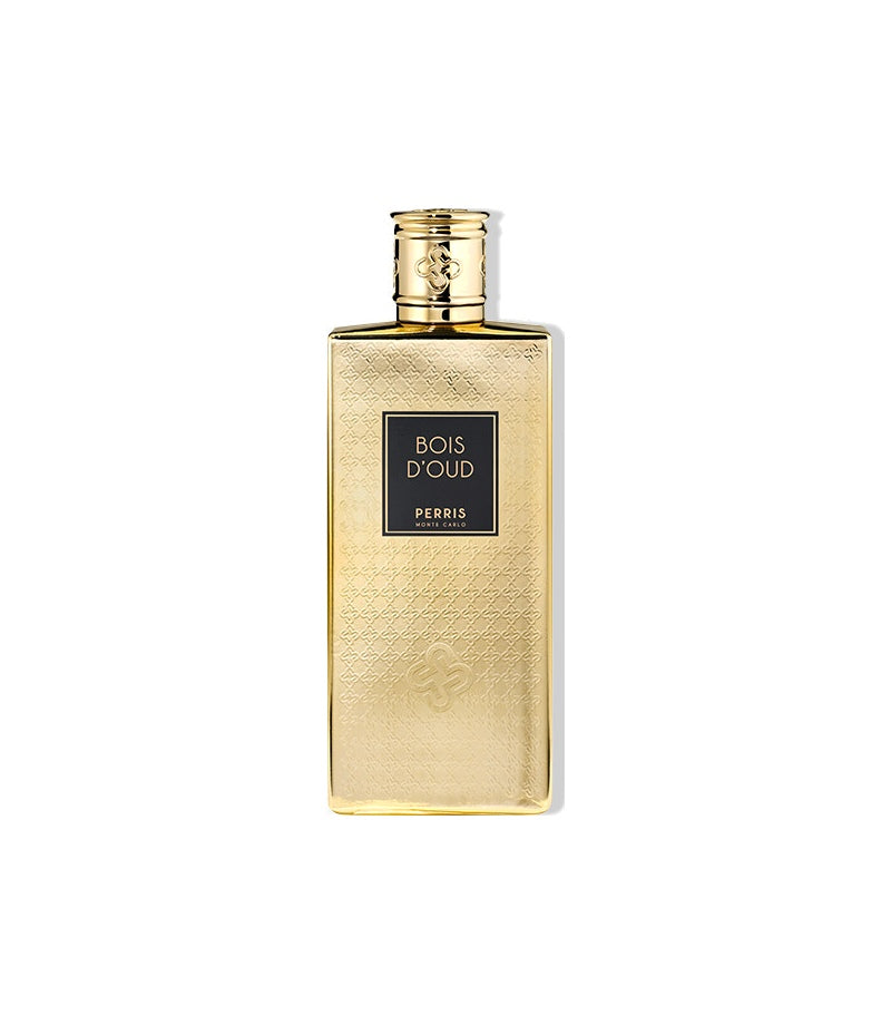 Perris Monte Carlo Bois d’Oud authentic original bottle on a white background