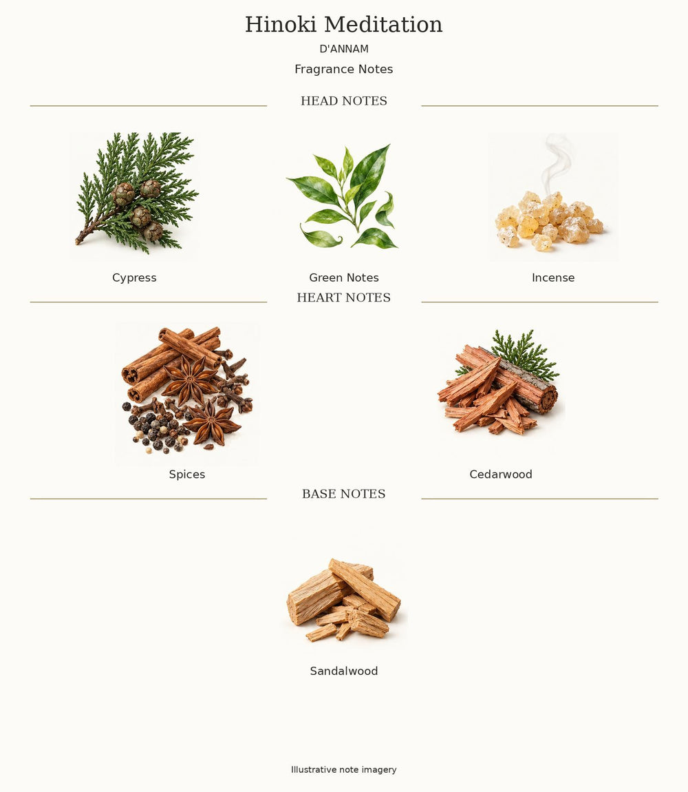 HINOKI MEDITATION by D'ANNAM — complete fragrance notes