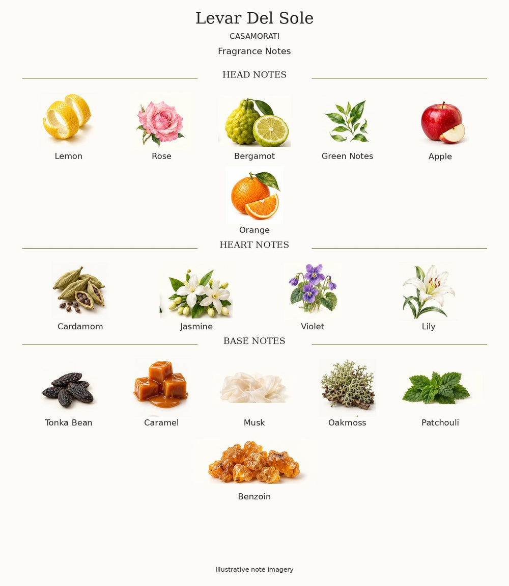 LEVAR DEL SOLE by CASAMORATI — complete fragrance notes