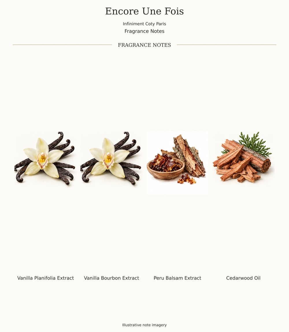 Encore Une Fois by Infiniment Coty Paris — complete verified fragrance notes