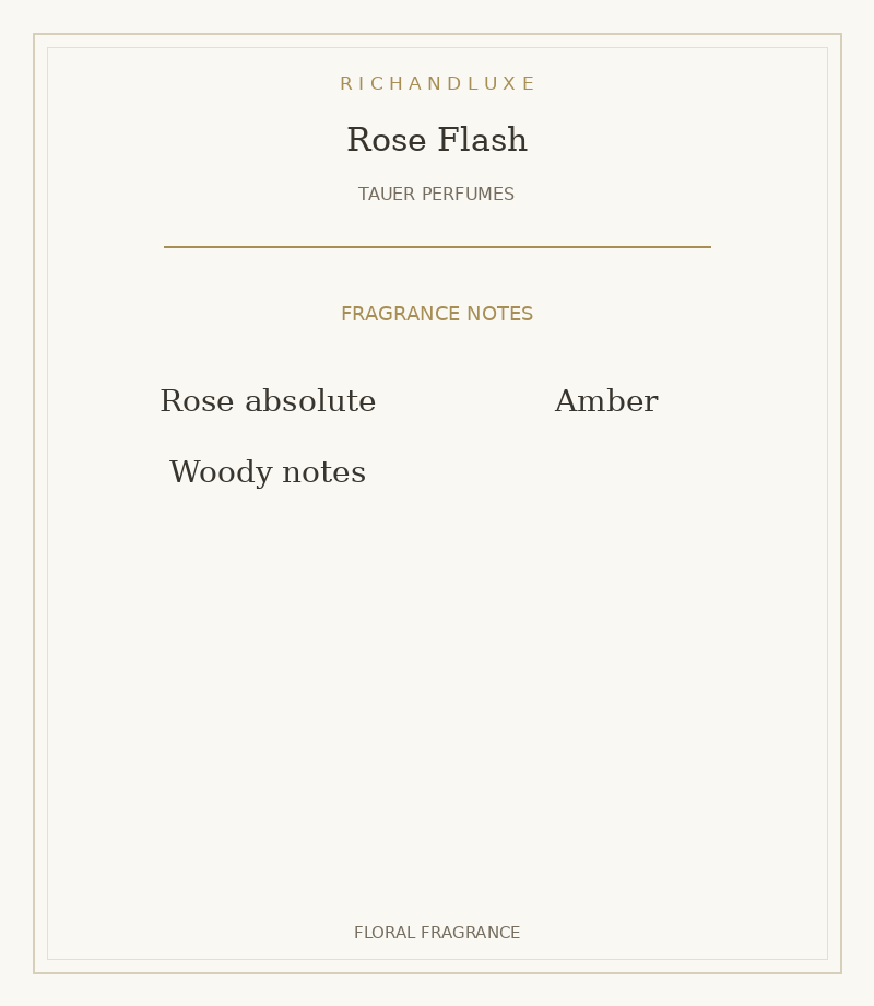 ROSE FLASH complete fragrance notes